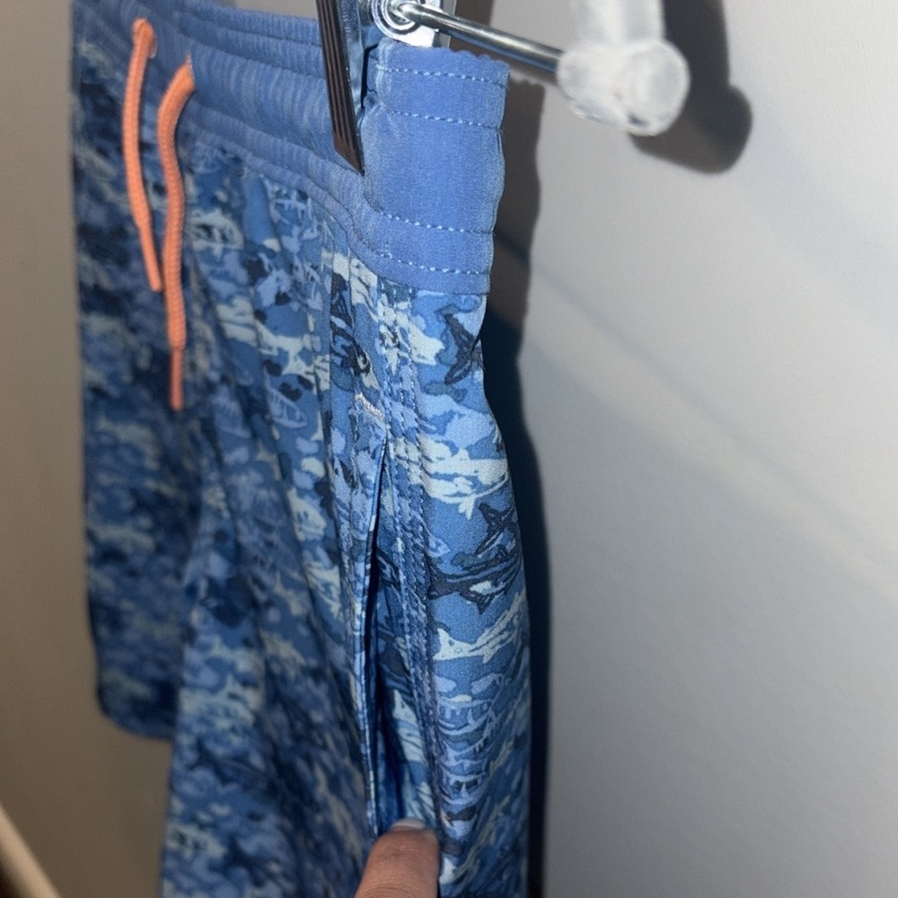 Vineyard Vines Printed Chappy Trunks Size 7 Blue Fish Camo Bimini - Picture 8 of 12